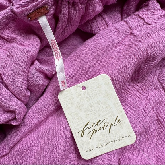 HP🫧[ Free People ] Lille Maxi Dress High Slit Beachy Boho - Picture 9 of 13